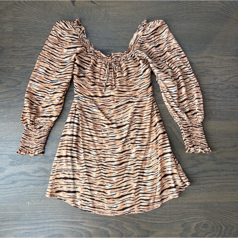 Faithful The Brand Wyldie Ira Mini Dress Animal Print